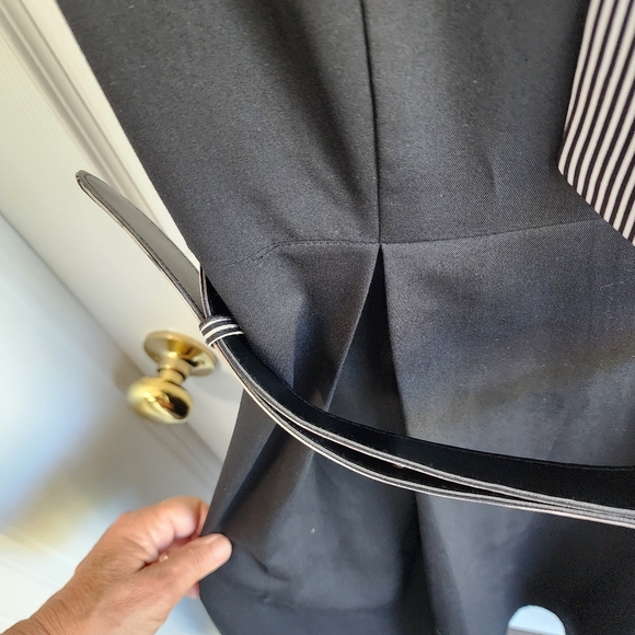 Voodoo Vixen Black Reto Vintage Look Dress with Striped Details Sz Large - Picture 6 of 8